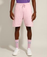 Bermuda-Relaxed-de-Moletom-com-Cordao-e-Bolsos-Pantone-Rosa-9988112-Rosa_2