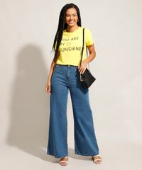 Camiseta-de-Algodao-Tal-Mae-Tal-Filha--You-Are-My-Sunshine--Manga-Curta-Decote-Redondo-Amarela-9989239-Amarelo_3