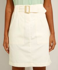 Saia-Lapis-de-Algodao-com-Bolsos-e-Cinto-Curta-Off-White-9985043-Off_White_1