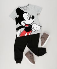 Camiseta-Infantil-Mickey-Mouse-Manga-Curta-Gola-Careca-Cinza-Mescla-9237976-Cinza_Mescla_3
