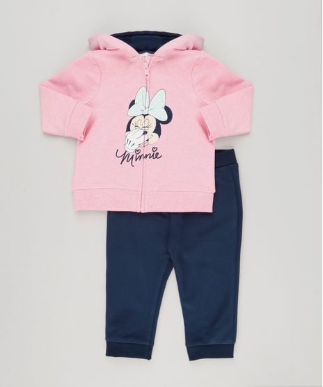 Conjunto-Infantil-de-Blusao-Minnie-Rosa---Calca-em-Moletom-Azul-Marinho-9083893-Azul_Marinho_1