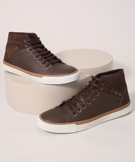 Sapatenis-Masculino-Cano-Alto-com-Recortes-Oneself-Marrom-9993748-Marrom_1