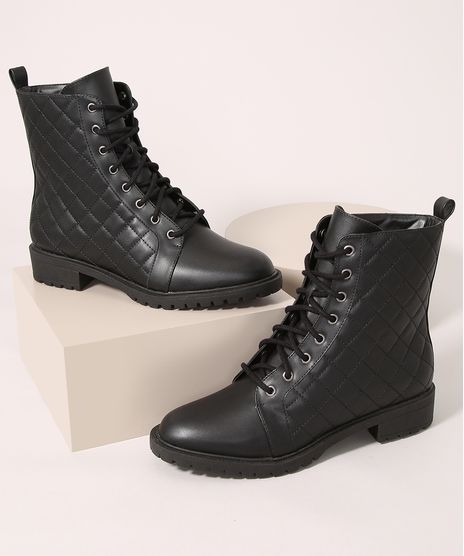 Bota-Feminina-Cano-Baixo-Matelasse-Tratorada-com-Cadarco-Oneself-Preta-9990595-Preto_1
