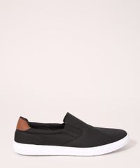Tenis-Slip-On-Masculino-de-Lona-Oneself-Preto-9993599-Preto_2