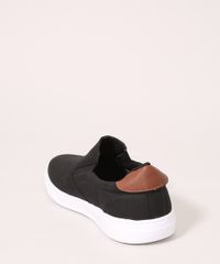 Tenis-Slip-On-Masculino-de-Lona-Oneself-Preto-9993599-Preto_4
