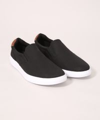 Tenis-Slip-On-Masculino-de-Lona-Oneself-Preto-9993599-Preto_5
