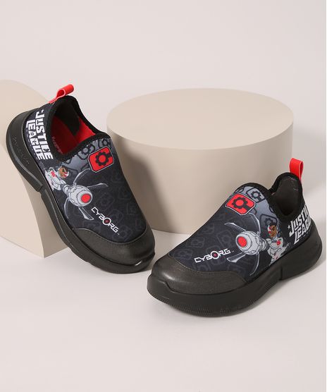 Tenis-Infantil-Knit-Liga-da-Justica-Grendene-Preto-9986802-Preto_1