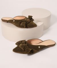 Mule-Feminino-com-Laco-Bico-Fino-Via-Uno-Verde-Escuro-9990517-Verde_Escuro_1