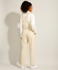Macacao-Relaxed-de-Sarja-Destroyed-com-Bolsos-Bege-Claro-9992125-Bege_Claro_2