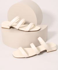 Tamanco-Feminino-com-Tiras-Bico-Quadrado-Salto-Baixo-Grosso-Oneself-Bege-9992815-Bege_1
