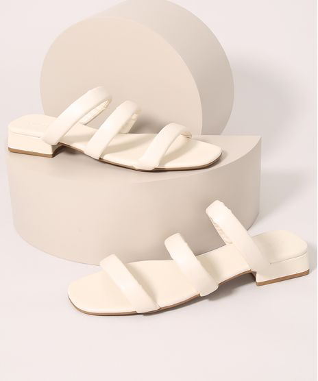 Tamanco-Feminino-com-Tiras-Bico-Quadrado-Salto-Baixo-Grosso-Oneself-Bege-9992815-Bege_1
