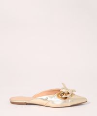 Mule-Feminino-com-Laco-Bico-Fino-Via-Uno-Dourado-9990515-Dourado_2