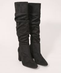 Bota-Feminina--de-Suede-Cano-Alto-Salto-Grosso-Alto-Oneself-Preta-9993211-Preto_5
