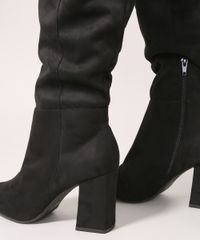 Bota-Feminina--de-Suede-Cano-Alto-Salto-Grosso-Alto-Oneself-Preta-9993211-Preto_6