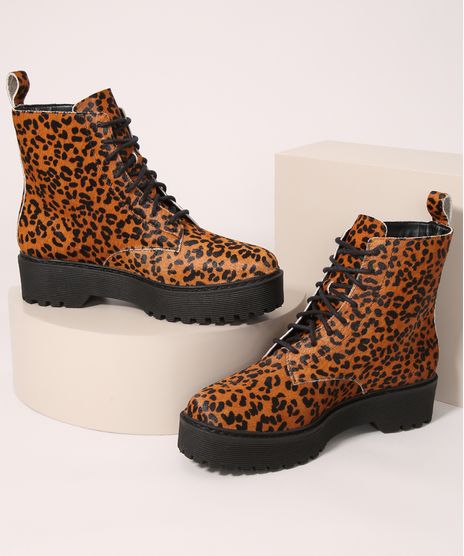 Bota-Coturno-Feminina-Cano-Baixo-Estampada-Animal-Print-de-Onca-Oneself-Multicor-9993209-Multicor_1