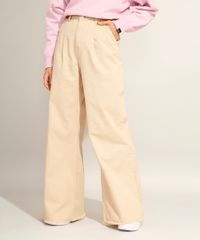 Calca-Wide-Pantalona-com-Pregas-e-Barra-Desfiada-Cintura-Super-Alta-Pantone-Kaki-9990265-Kaki_2