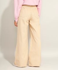 Calca-Wide-Pantalona-com-Pregas-e-Barra-Desfiada-Cintura-Super-Alta-Pantone-Kaki-9990265-Kaki_3