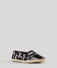 Sapatilha-Infantil-Molekinha-Estampada-de-Unicornios-com-Verniz-Preta-9242496-Preto_2