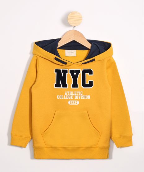 Blusao-Infantil-de-Moletom-com-Capuz-e-Bolso-Canguru-Mostarda-9981347-Mostarda_1