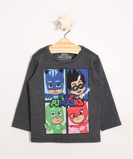 Camiseta-Infantil-Pj-Masks-Manga-Longa-Cinza-Mescla-Escuro-9987905-Cinza_Mescla_Escuro_1