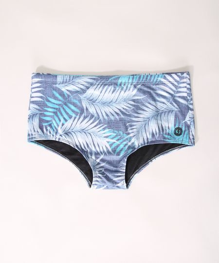 Sunga-Masculina-Tradicional-Estampada-de-Folhagem-Azul-9443752-Azul_1