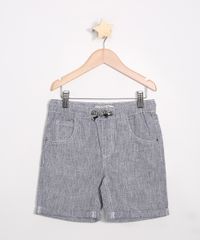 Bermuda-Infantil-de-Sarja-com-Linho-e-Bolsos-Preta-9948490-Preto_1