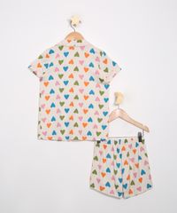 Pijama-Infantil-Manga-Curta-Tal-Mae-Tal-Filha-Estampado-de-Coracoes-com-Vivo-Contrastante-Off-White-9983923-Off_White_2