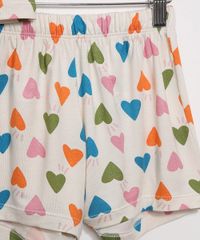 Pijama-Infantil-Manga-Curta-Tal-Mae-Tal-Filha-Estampado-de-Coracoes-com-Vivo-Contrastante-Off-White-9983923-Off_White_4