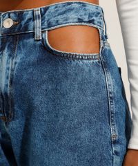 Calca-Jeans-Feminina-Reta-Cintura-Alta-Marmorizada-Cut-Out-Azul-Medio-9971544-Azul_Medio_4