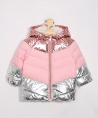 Jaqueta-Infantil-Puffer-com-Recorte-Metalizado-com-Bolsos-e-Capuz-Rosa-Claro-9972342-Rosa_Claro_1