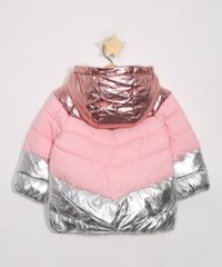Jaqueta-Infantil-Puffer-com-Recorte-Metalizado-com-Bolsos-e-Capuz-Rosa-Claro-9972342-Rosa_Claro_2