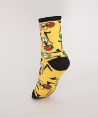 Meia-Cano-Alto-Estampada-Pluto-Amarela-9985023-Amarelo_2