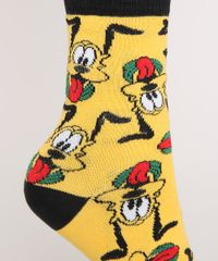 Meia-Cano-Alto-Estampada-Pluto-Amarela-9985023-Amarelo_3