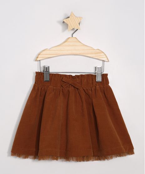 Saia-Infantil-de-Veludo-com-Tule-Caramelo-9818772-Caramelo_1