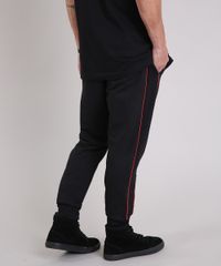 Calca-Masculina-Relaxed-em-Moletom-com-Bolsos-Preta-9171391-Preto_2