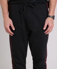 Calca-Masculina-Relaxed-em-Moletom-com-Bolsos-Preta-9171391-Preto_4