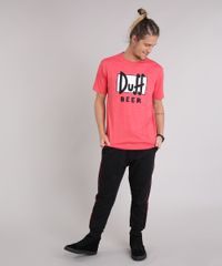 Camiseta-Masculina--Duff-Beer--Os-Simpsons-Manga-Curta-Gola-Careca-Vermelha-9223894-Vermelho_3
