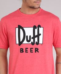 Camiseta-Masculina--Duff-Beer--Os-Simpsons-Manga-Curta-Gola-Careca-Vermelha-9223894-Vermelho_4