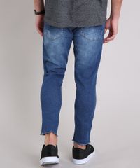 Calca-Jeans-Masculina-Skinny-Cropped-com-Faixa-Lateral-em-Algodao---Sustentavel-Azul-Escuro-9211044-Azul_Escuro_2