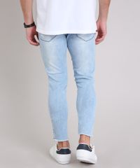 Calca-Jeans-Masculina-Skinny-Cropped-com-Faixa-Lateral-em-Algodao---Sustentavel-Azul-Claro-9211043-Azul_Claro_2