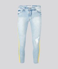 Calca-Jeans-Masculina-Skinny-Cropped-com-Faixa-Lateral-em-Algodao---Sustentavel-Azul-Claro-9211043-Azul_Claro_5