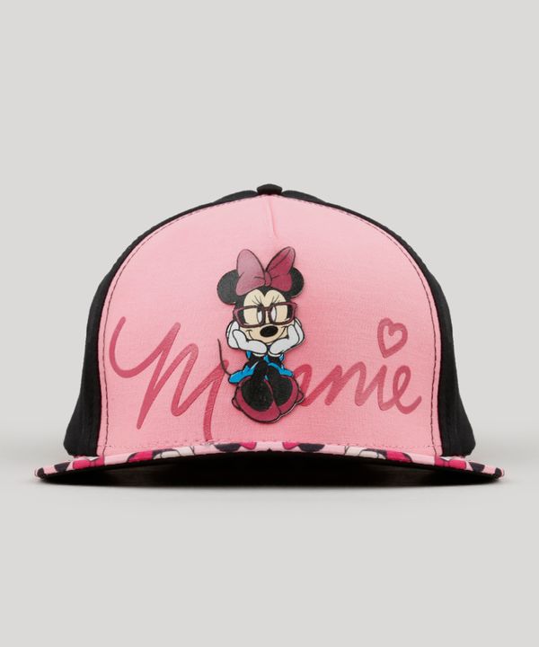 Boné Infantil Minnie Aba Reta Preto G