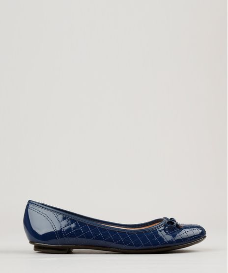 Sapatilha-Feminina-em-Verniz-Matelasse-com-Laco-Azul-Marinho-9050145-Azul_Marinho_1