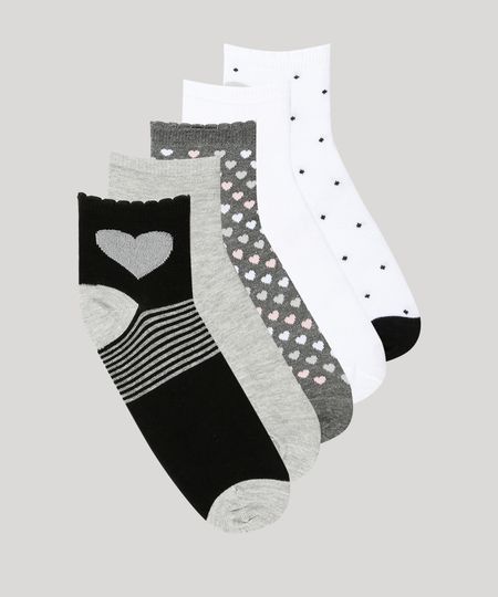 Kit-de-5-Meias-Femininas-Cano-Medio-Estampadas-Multicor-9222301-Multicor_1