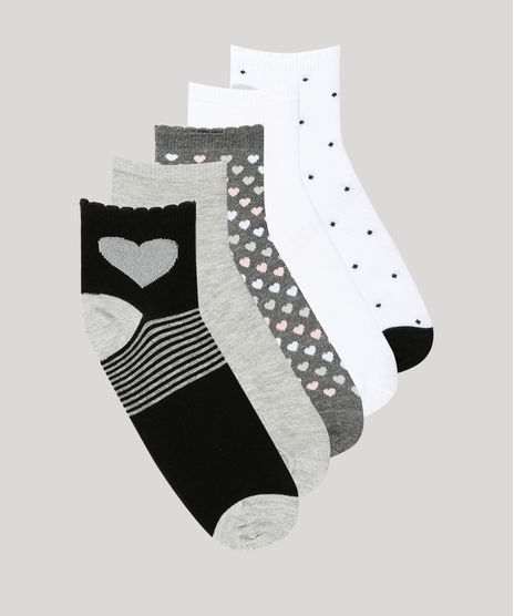 Kit-de-5-Meias-Femininas-Cano-Medio-Estampadas-Multicor-9222301-Multicor_1