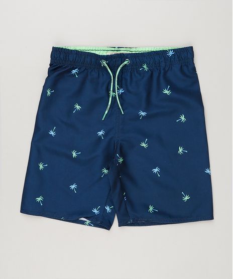 Bermuda-Surf-Infantil-com-Cordao-Estampada-de-Coqueiros-Azul-Marinho-8860265-Azul_Marinho_1