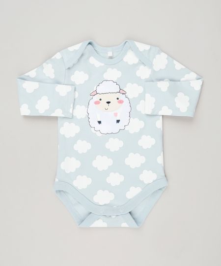Body-Infantil-Ovelha-Estampado-de-Nuvens-Manga-Longa-Decote-Redondo-em-Algodao---Sustentavel-Azul-Claro-8941329-Azul_Claro_1