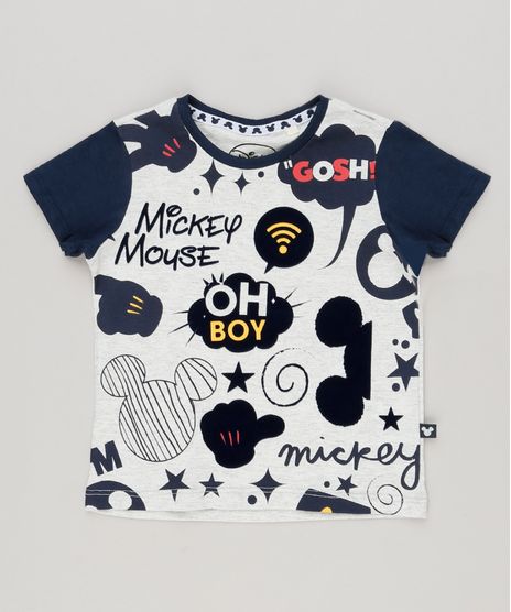 Camiseta-Infantil-Mickey-Manga-Curta-Gola-Careca-Cinza-Mescla-Claro-8697938-Cinza_Mescla_Claro_1