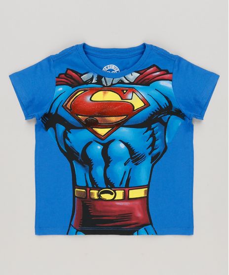 Camiseta-Infantil-Super-Homem-Manga-Curta-Gola-Careca-em-Algodao---Sustentavel-Azul-Royal-8698280-Azul_Royal_1