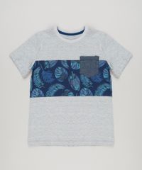 Camiseta-Infantil-com-Recorte-e-Bolso-Manga-Curta-Gola-Careca-Cinza-Mescla-Claro-9227471-Cinza_Mescla_Claro_1